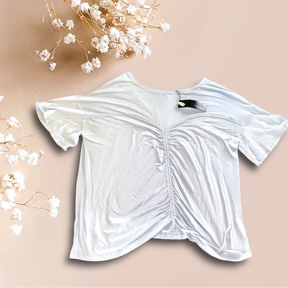 Young At Heart Los Angeles Laguna Top Cinched Style Back Blouse Small Blue - Picture 5 of 7